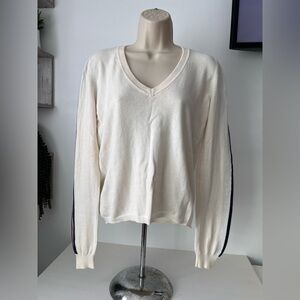 Flaherty V-Neck Cream Sweater